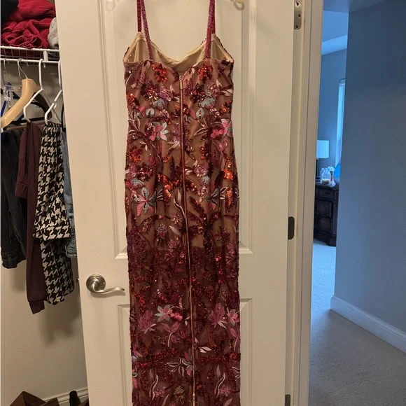 Bronx and Banco Dahlia Leona Embroidered Gown